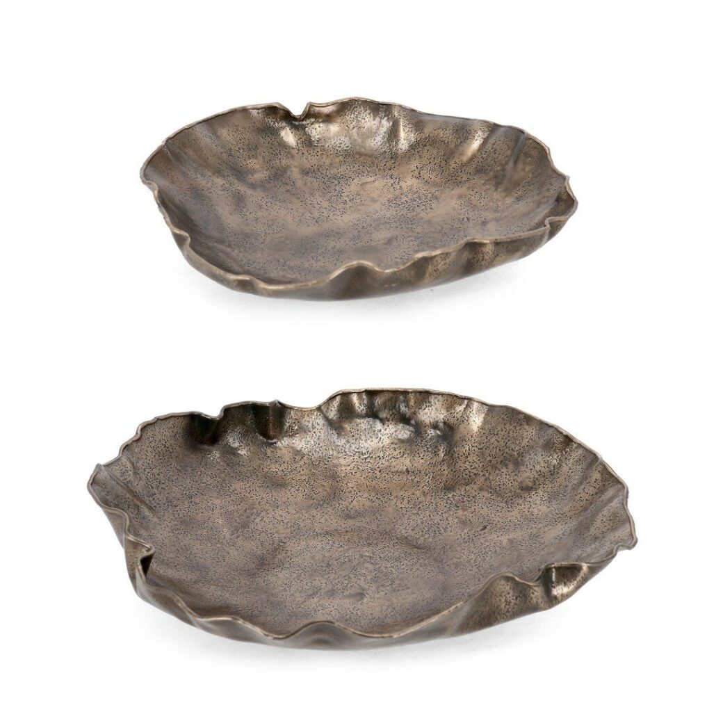 SET2 VASSOIO DECORATIVO PRADESH DORATO