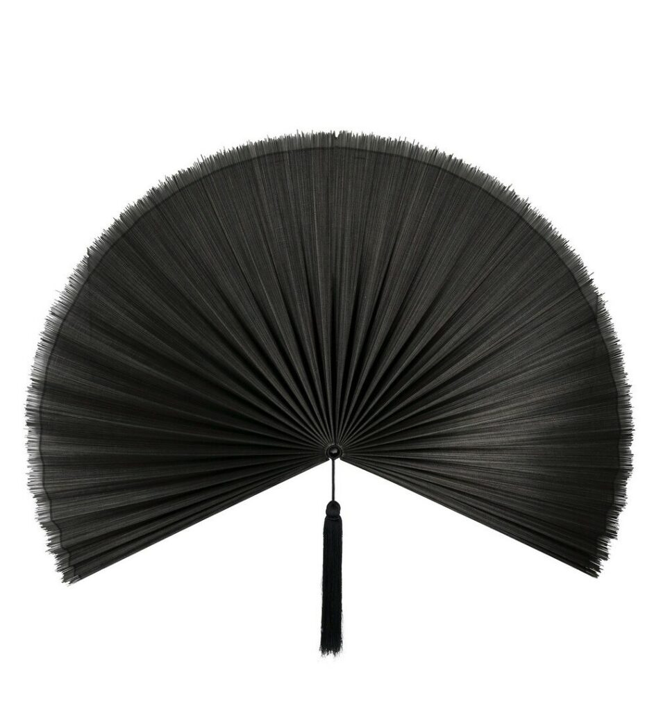VENTAGLIO DECORATIVO NANKA NERO 60X123