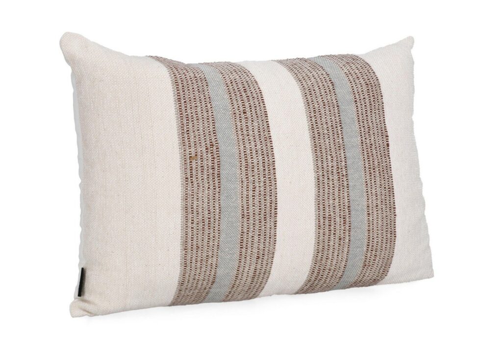 CUSCINO MUHAR CREMA BLU NATURALE 60X40