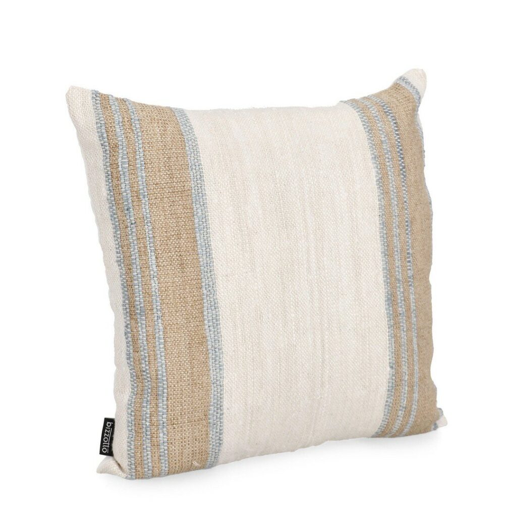 CUSCINO KOTRI CREMA NATURALE BLU 45X45
