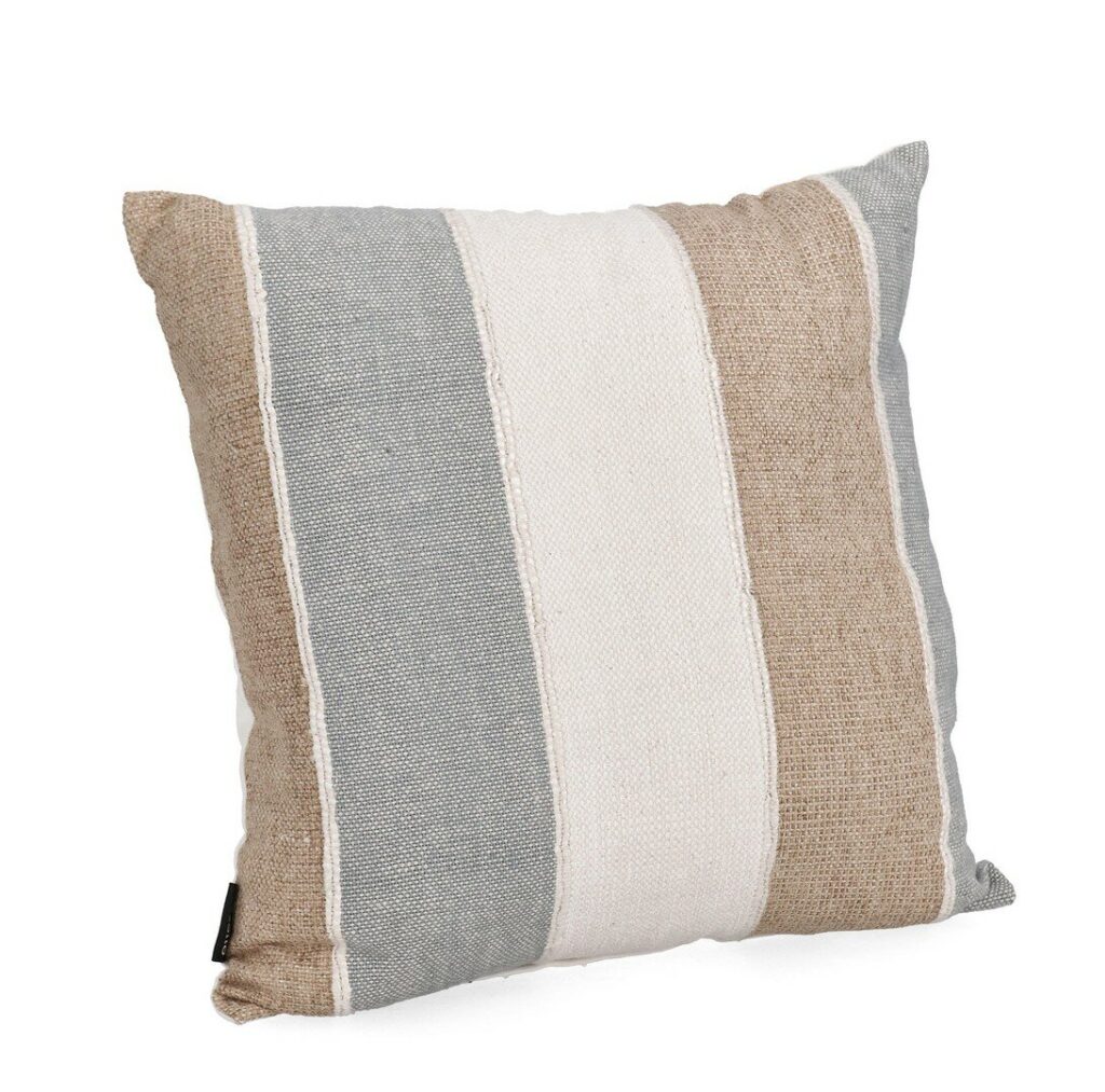 CUSCINO GANGA CREMA NATURALE BLU 45X45