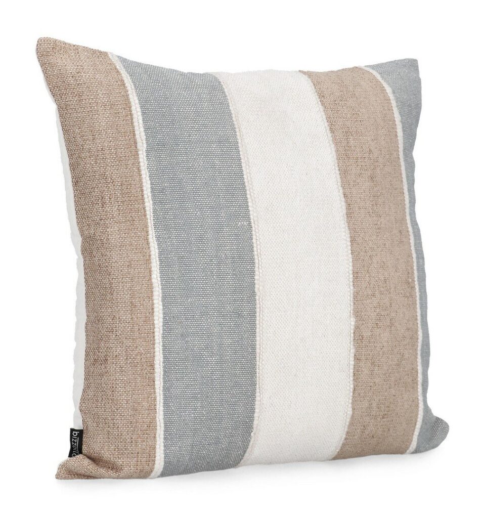 CUSCINO GANGA CREMA NATURALE BLU 50X50