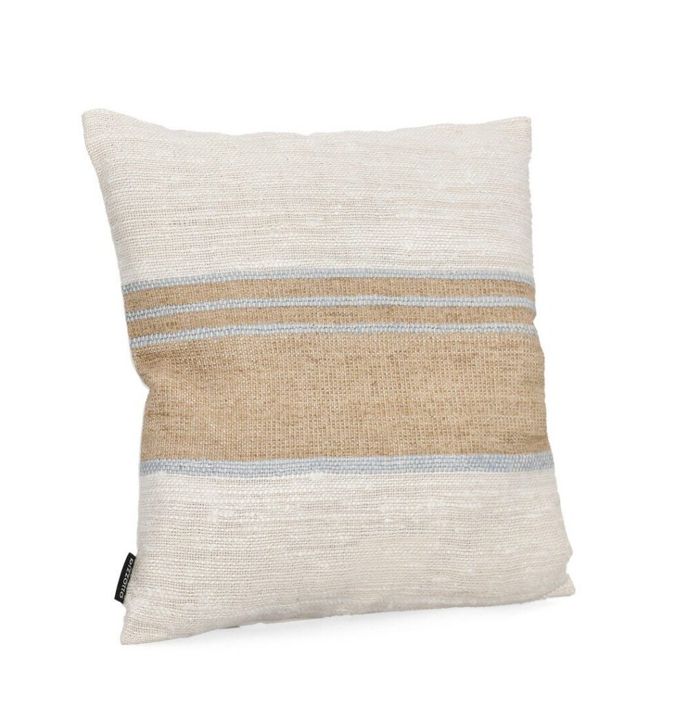 KARADA CREAM NATURAL BLUE CUSHION 45X45