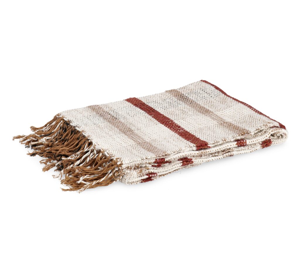 COPERTA RAYRA NATURALE MARRONE 130X170