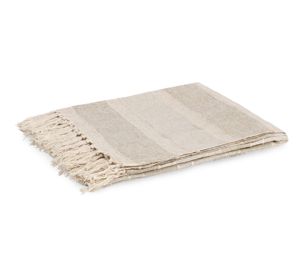 COPERTA RAIPUR NATURALE 130X170