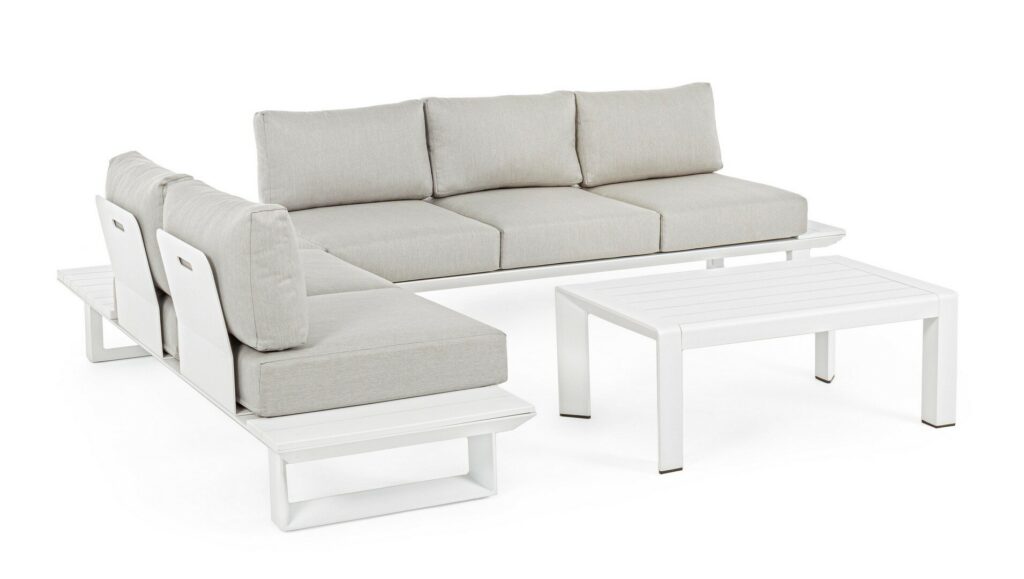 KONNOR WHITE CX21 CORNER SET SOFA W-CUSH
