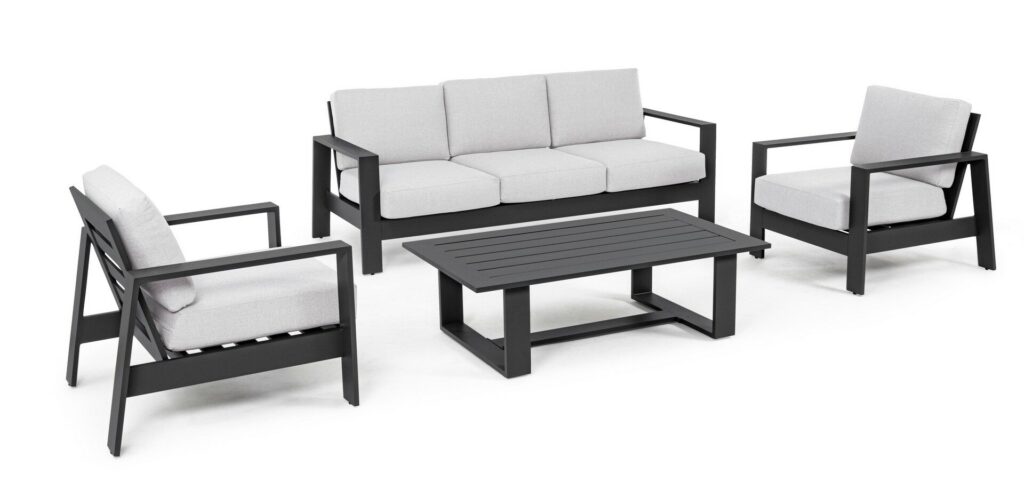BALTIC CHARCOAL YK13 SOFA SET4 W-CUSH