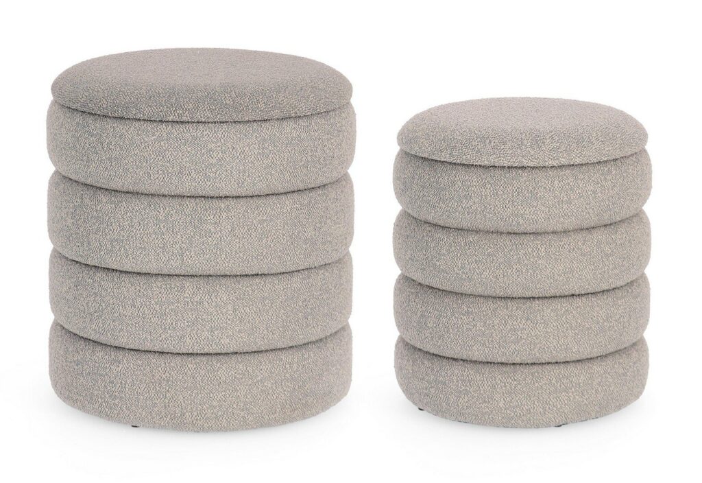 SET2 POUF CONT.KATERINA GR CH BOUCLE’