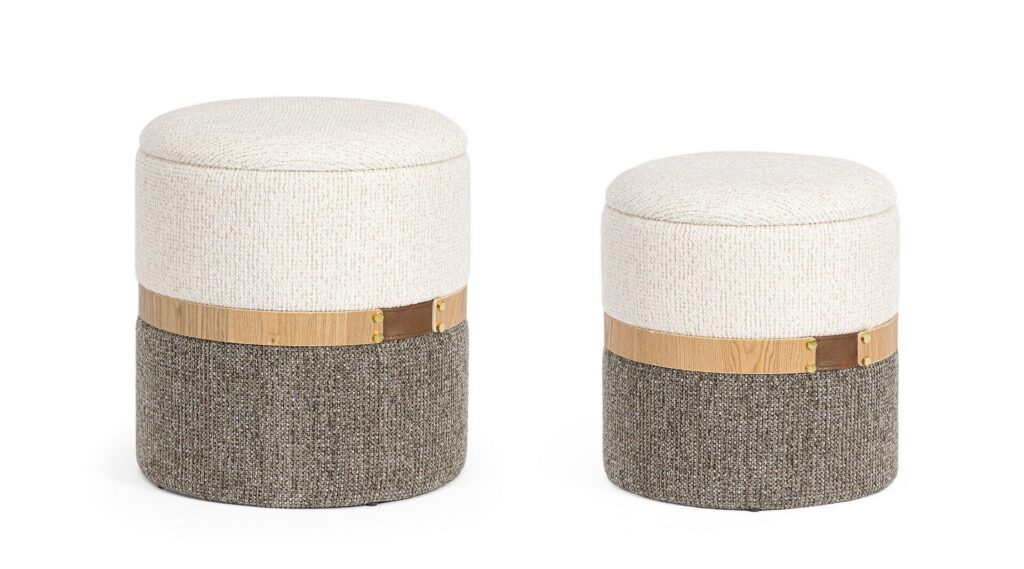 SET2 POUF CONTENITORE TALYA BIA-GRIGIO