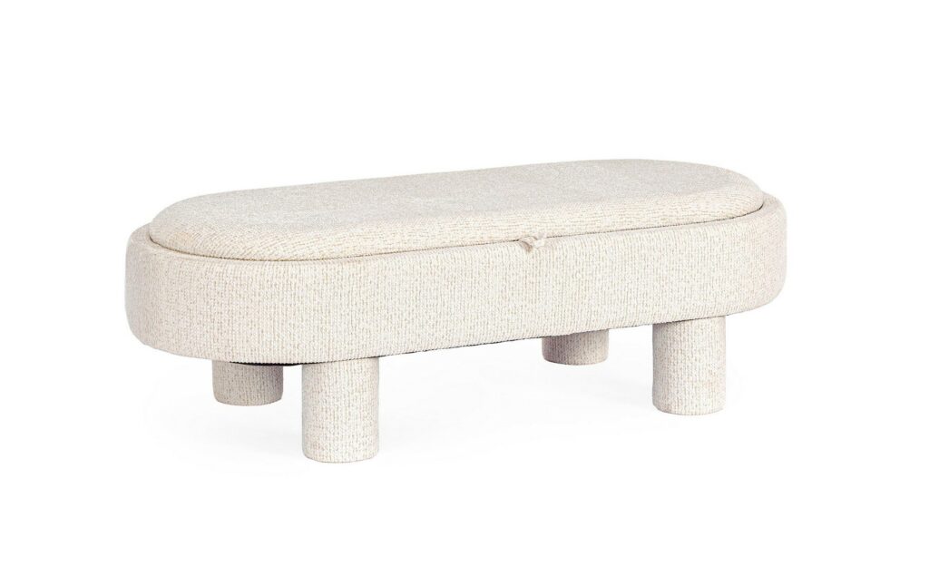 POUF TALYA C-VASS OVALE BIANCO