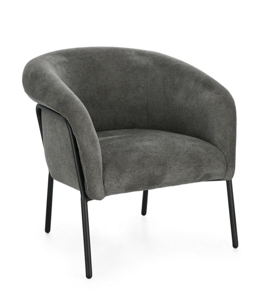 FAUTEUIL CAMILA GRIS FONCÉ