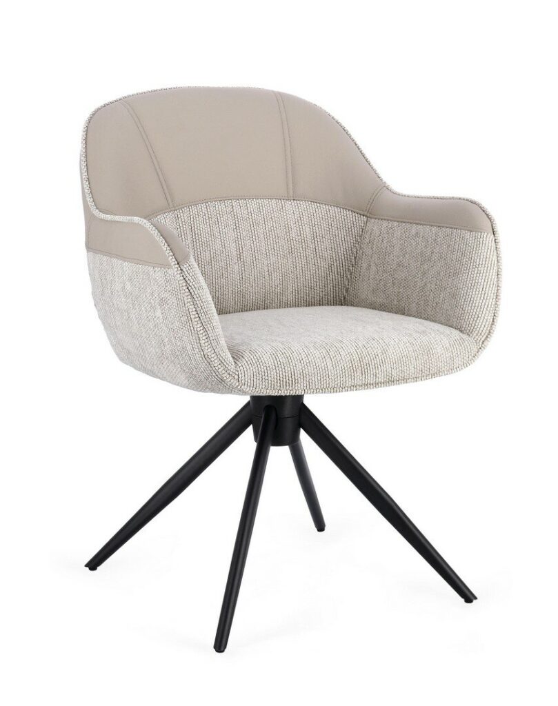 SEDIA C-BR GIREVOLE ISOTTA BEIGE