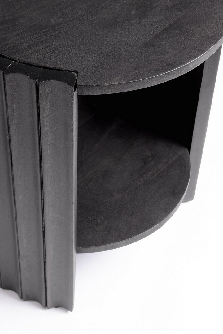 Comodino orissa in legno nero