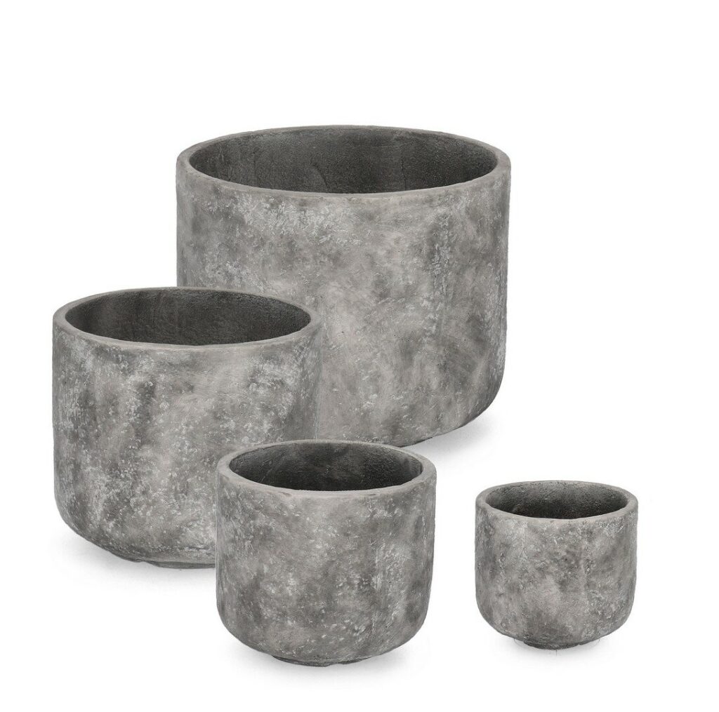 SET4 P.VASO MEILI TONDO GRIGIO