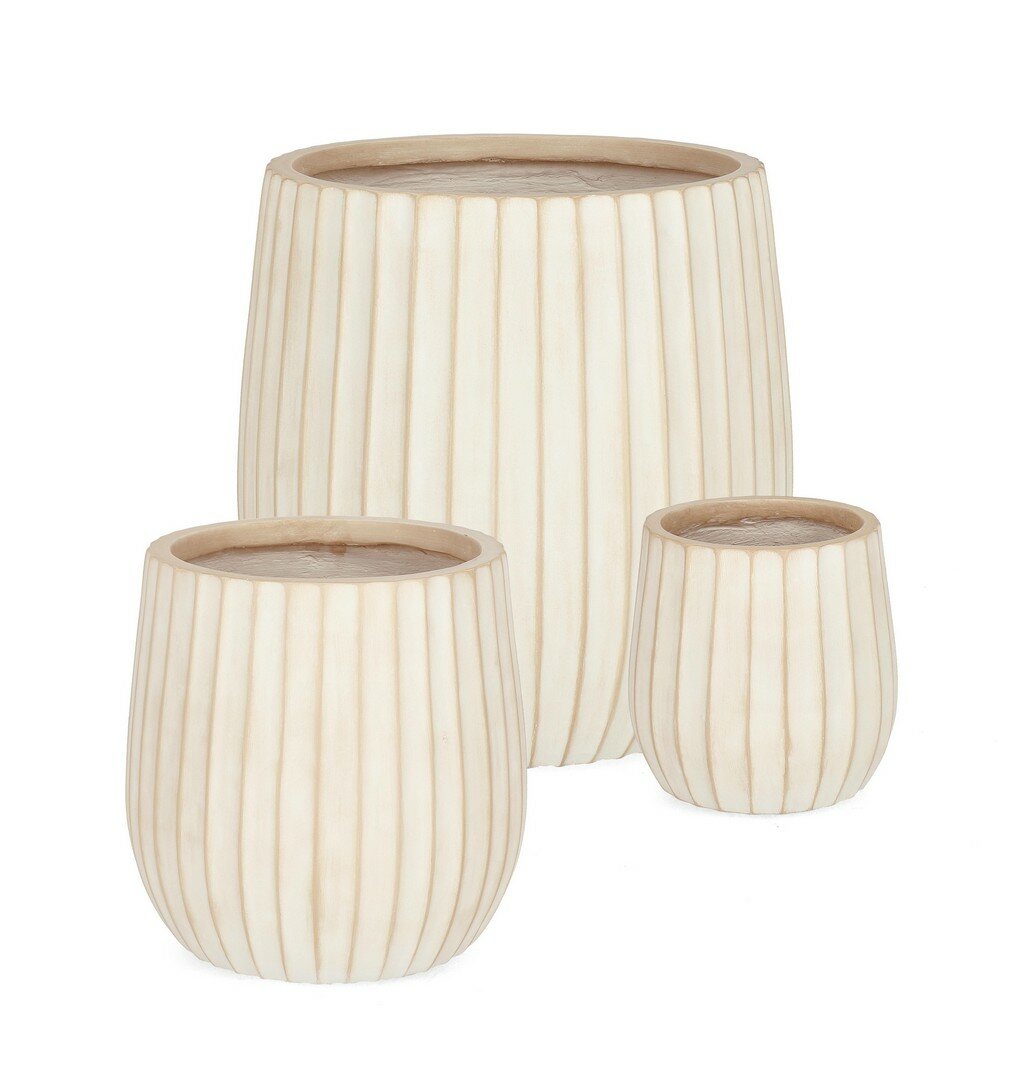 SET3 P.VASO GROOVY BASSO BEIGE
