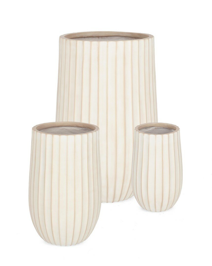 SET3 P.VASO GROOVY ALTO BEIGE