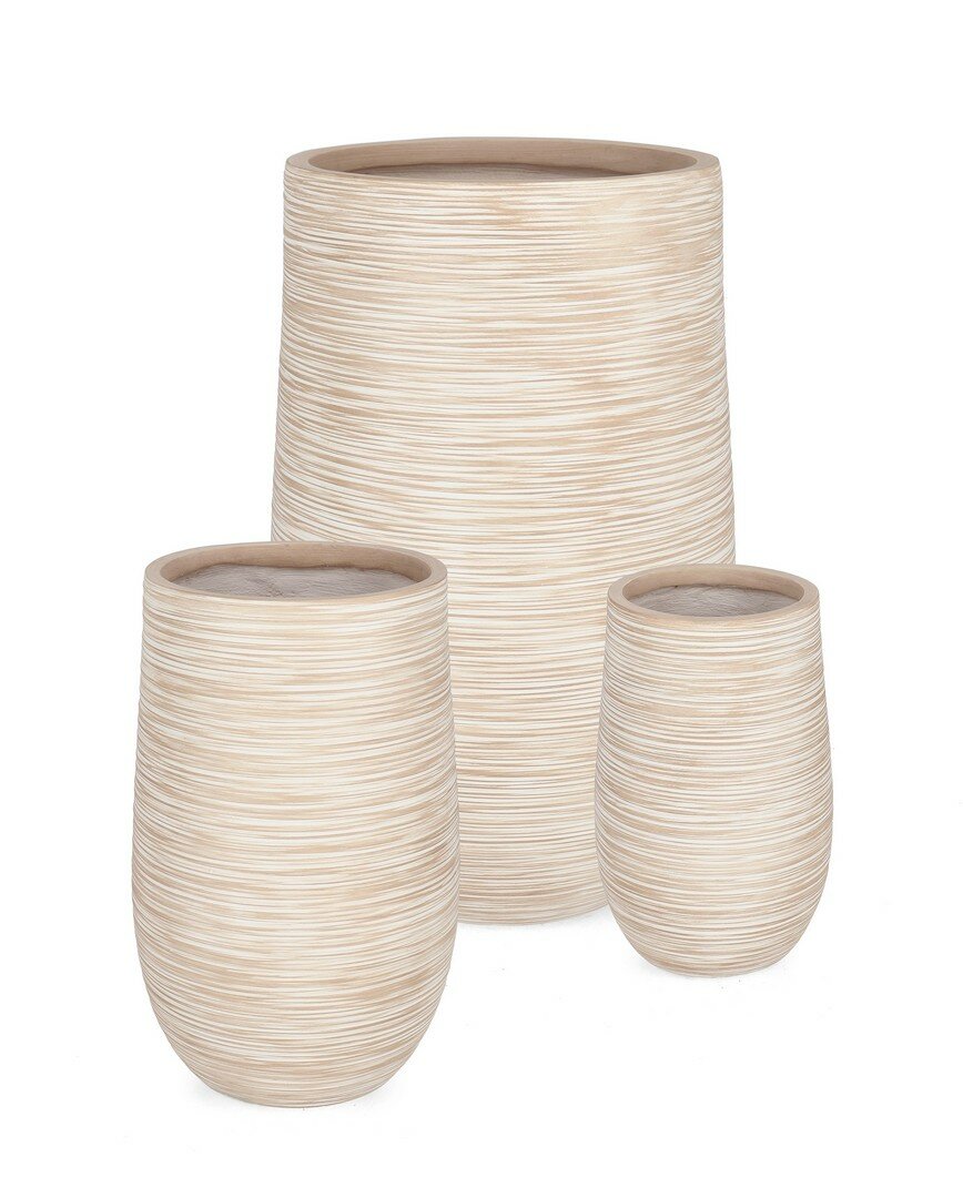 SET3 P.VASO SCRATCHY ALTO TERRACOT SBIAN