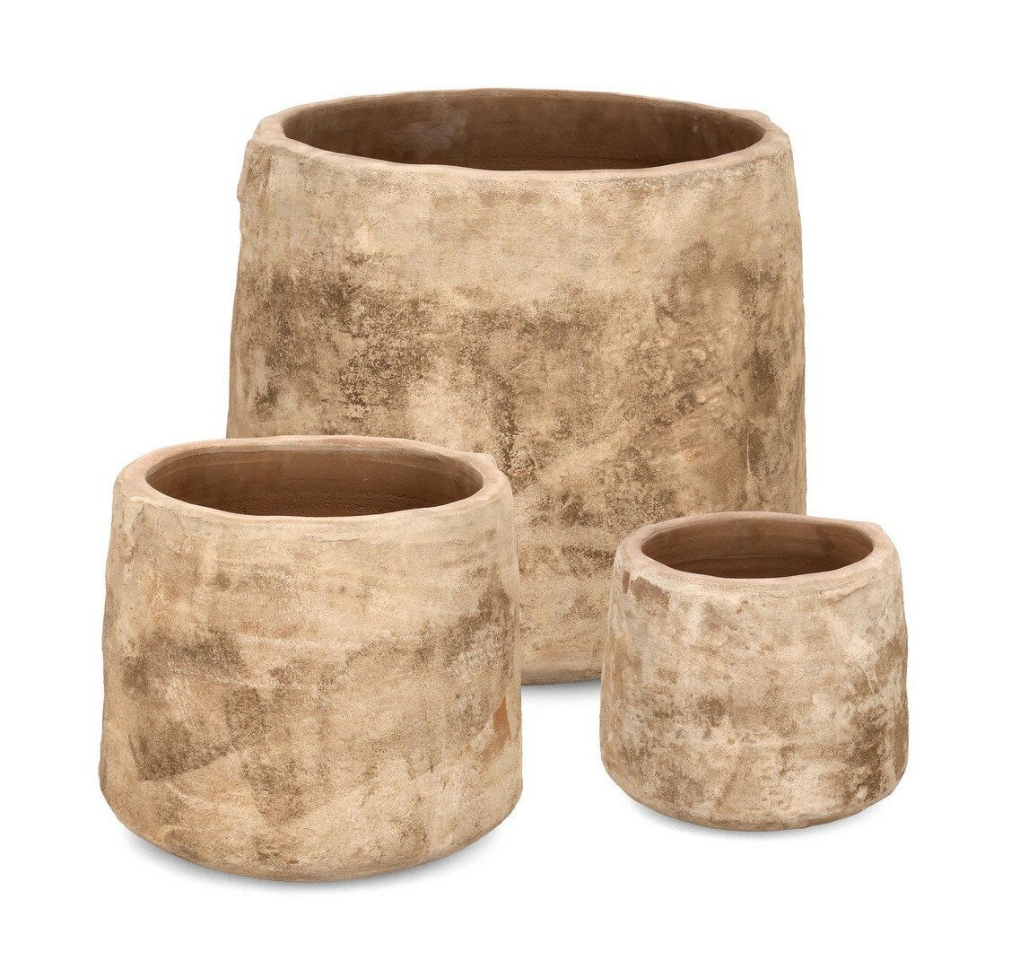 SET3 P.VASO MINH BASSO TERRACOTTA BRUNIT