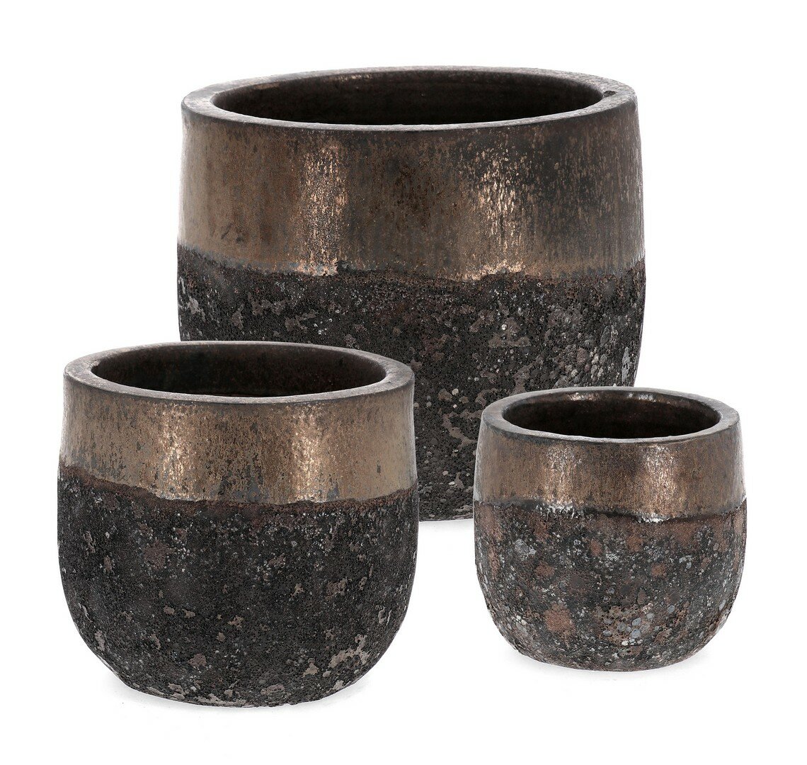 SET3 P.VASO DUYEN TONDO BASSO RUSTY