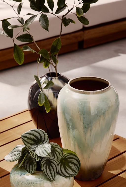 P.VASO COIRA BOMBATO BIANCO AZZURRO H40