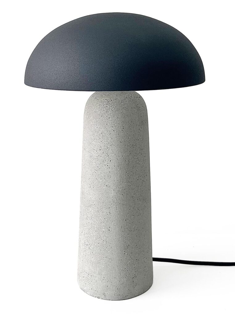 LAMPADA TAV. DELPHINE TONDO GRIGIO H39,5