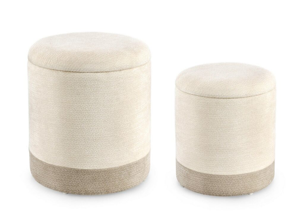 SET2 POUF CONT DEVA NAT-GRIGIO SCURO