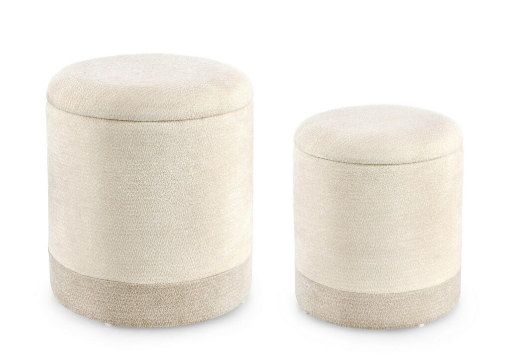 SET2 POUF CONT DEVA NAT-GRIGIO CHIARO