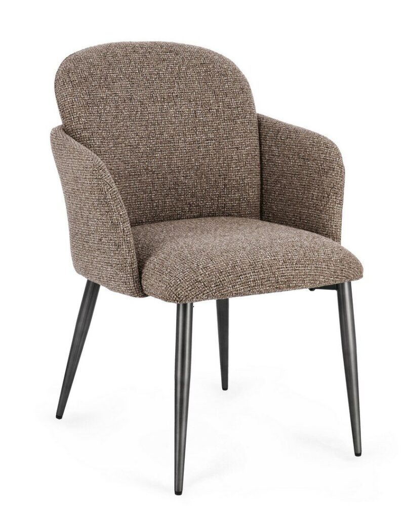 ERCILLA GREY OLIVE CHAIR W-ARMREST